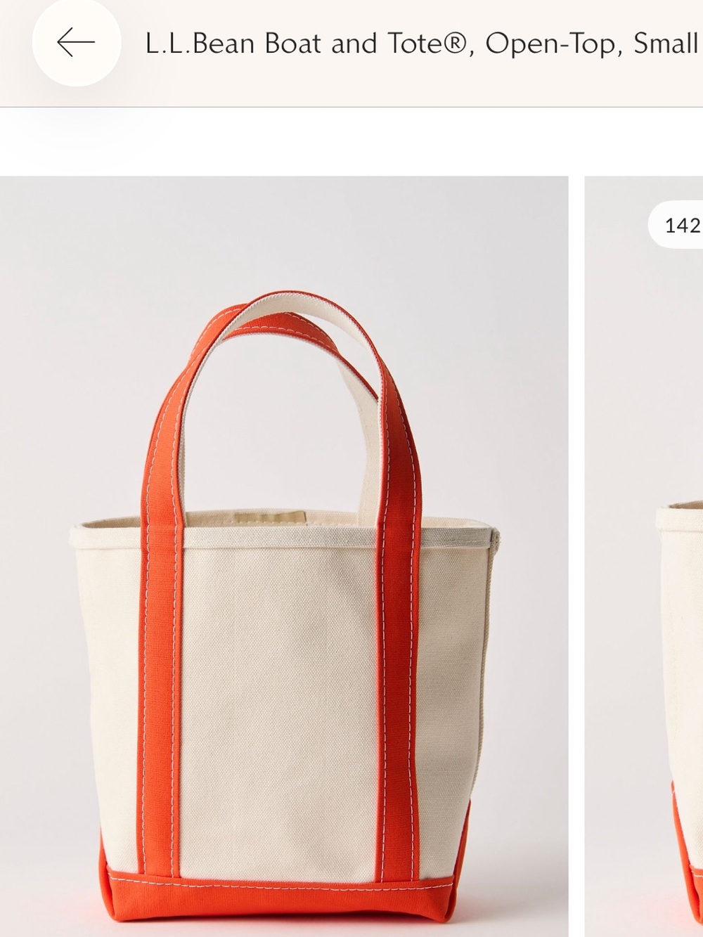 LL Bean boat and tote small